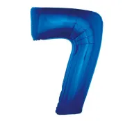 Balon foliowy - 7 niebieski (duży - 85 cm)