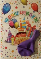 Karnet z balonikiem - W dniu urodzin