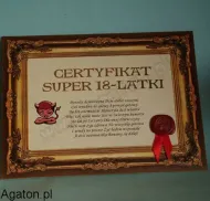 Certyfikat - Super 18-latki