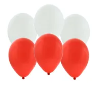 Balony - Białe i czerwone Polska (10szt) Łączy nas piłka.