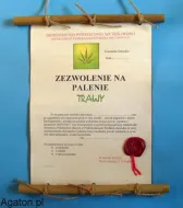 Dyplom z bambusem - Zezwolenie na palenie trawy