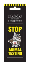 Zakładka magnetyczna do książki - Stop animal testing.