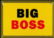 Tabliczka żółta - Big boss