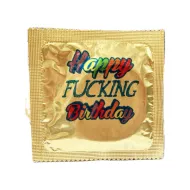 Prezerwatywa dekoracyjna - Happy fucking Birthday