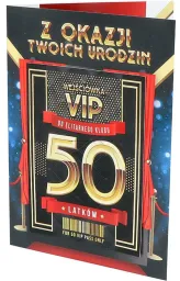 Karnet VIP - Z okazji Twoich 50 urodzin (+ wejściówka do klubu). Dla Mężczyzny.