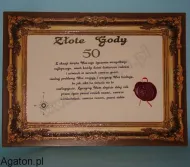 Certyfikat - Złote Gody - 50