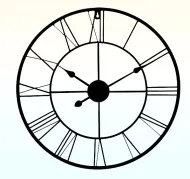 Metalowy zegar XXL - średnica 80cm