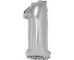 Balon foliowy - 1 srebrny (duży - 80 cm) - na hel