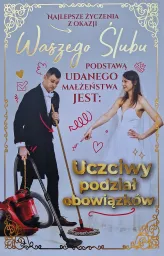 Karnet JCX - Najlepsze życzenia z okazji Waszego Ślubu - podstawą udanego małżeństwa jest .....