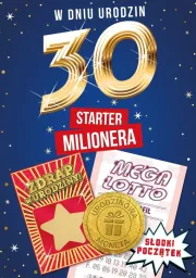 Karnet + zdrapka + urodzinowa moneta - W dniu 30 Urodzin starter milionera