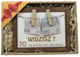 Ramka na Pieniądze w pudełku - Widzisz? 70 to wcale nie tak dużo...