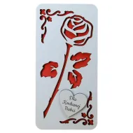 Róża w drewnie (czerwona) - Dla kochanej Babci