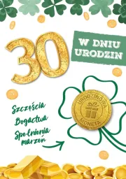 Karnet + urodzinowa moneta - W dniu 30 Urodzin