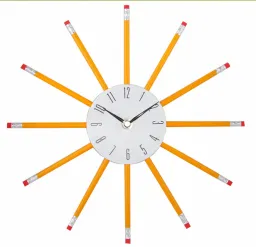 Zegar ścienny - ołówki