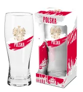 Szklanka do piwa - Polska (orzeł złoty)