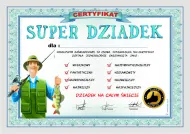 Certyfikat - Super Dziadek (wędkarz)