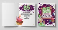 Karnet B6 - 85 urodziny (kobieta) Wszystkiego najlepszego