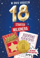 Karnet + zdrapka + urodzinowa moneta - W dniu 18 Urodzin starter milionera