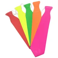 Krawaty plastikowe neon z gumką - kpl 6 sztuk