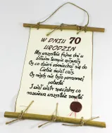 Dyplom z bambusem - W dniu 70 urodzin