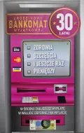 Karnet (rózowy) - Urodziny bankomat 30 latki