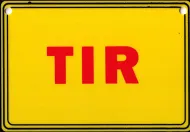 Tabliczka żółta - TIR