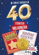 Karnet + zdrapka + urodzinowa moneta - W dniu 40 Urodzin starter milionera