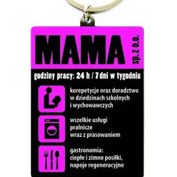Brelok metalowy Kukartka - Mama sp. z o.o.