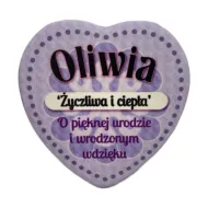 Magnes serce - Oliwia - Życzliwa i ciepła, o pięknej urodzie i wrodzonym wdzięku