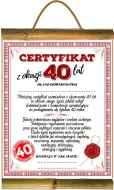 Dyplom z bambusem A - Certyfikat z okazji 40 lat. Dla szanownego Pana ...