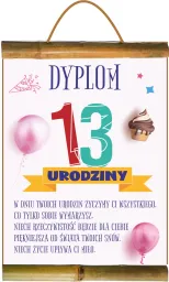 Dyplom z bambusem - 13 urodziny