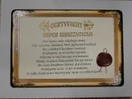 Certyfikat - Super Nauczyciela (na koniec roku szkolnego)