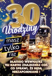 Karnet + zawieszka na butelkę - (niebieska) 30 Urodziny masz tylko raz