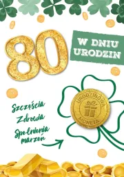 Karnet + urodzinowa moneta - W dniu 80 Urodzin