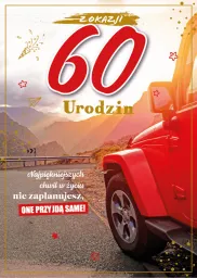 Karnet 3D - Z okazji 60 urodzin