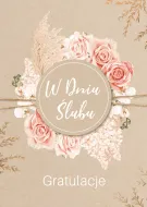 Karnet 3D z życzeniami - W Dniu Ślubu gratulacje