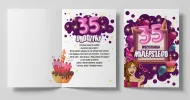 Karnet B6 - 35 urodziny (kobieta) Wszystkiego najlepszego