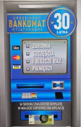 Karnet (niebieski) - Urodziny bankomat 30 latka