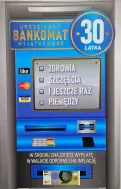 Karnet (niebieski) - Urodziny bankomat 30 latka