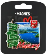 Magnes 3D - Mazury drogowskaz Mikołajki, Ruciane-Nida, Ełk, Giżycko, Mrągowo, Pisz